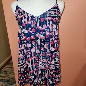 Women's Japna Reversible Flowy Floral / Navy Blouse
